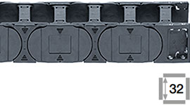 e-veriga s prečkami na vsakem členu