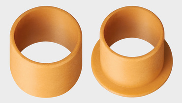 iglidur Q2 plain bearing with and without flange