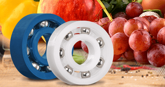 Ball bearings made of FDA-compliant plastics
